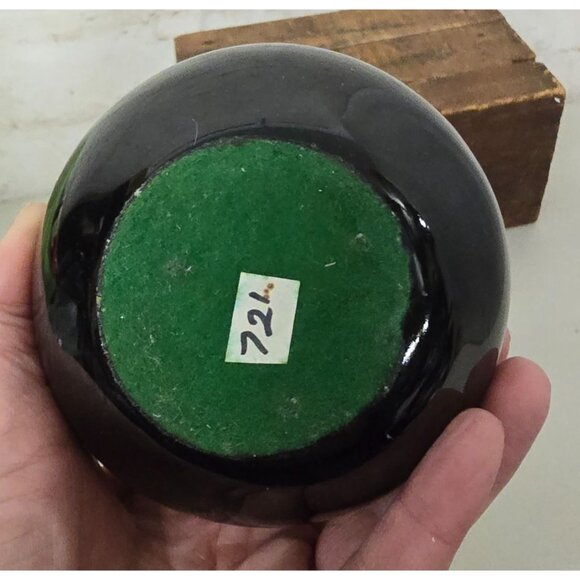 11" Vintage Marie Jaxon Originals Metal Flower Arrangement In Black Vase - Picture 11 of 11